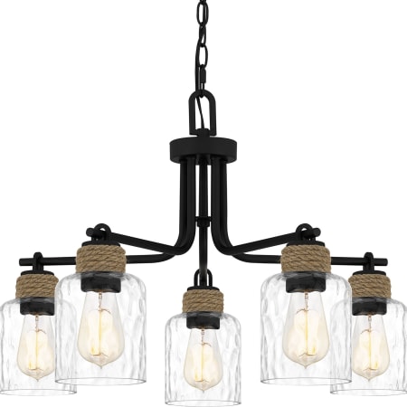 Quoizel 5 Light 26" Wide Chandelier Matte Black