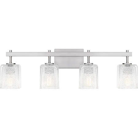 Quoizel Brenthouse 4 Light 32" Wide Vanity Light Brushed Nickel