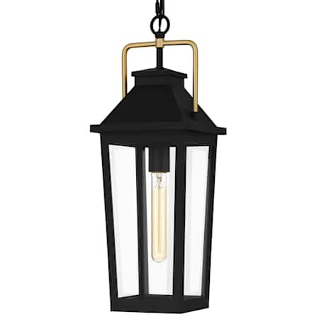 Quoizel Buckley 8" Wide Mini Pendant with Bevelled Glass Shade Matte Black
