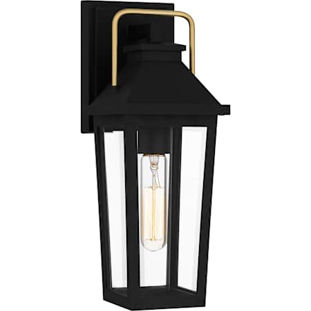 Quoizel Buckley 15" Tall Wall Sconce with Bevelled Glass Shade Matte Black