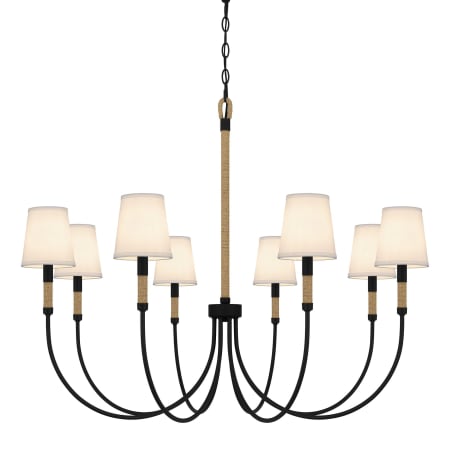 Quoizel Bayside 8 Light 39" Wide Chandelier Matte Black