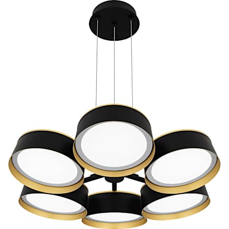 Quoizel Byrnes 26" Wide LED Chandelier Matte Black