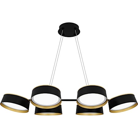 Quoizel Byrnes 40" Wide LED Linear Chandelier Matte Black
