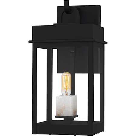 Quoizel Carmen 13" Tall Outdoor Wall Sconce with Clear Glass Shade Matte Black