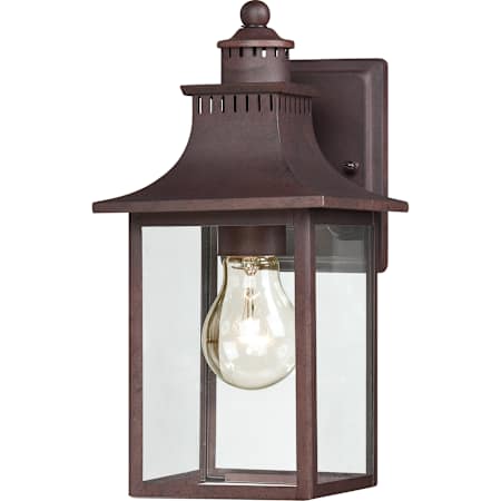 Quoizel Chancellor Single Light 11-1/4" High Outdoor Wall Sconce with Clear Glass Shade Copper Bronze