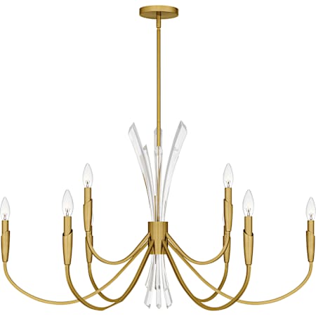 Quoizel Cecily 9 Light 40" Wide Crystal Candle Style Chandelier Brushed Gold