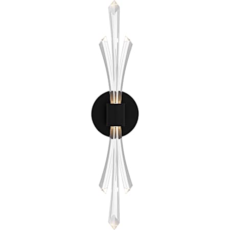 Quoizel Cecily 23" Tall LED Crystal Wall Sconce Matte Black