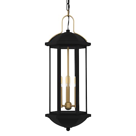 Quoizel Crestfield 3 Light 10" Wide Mini Pendant with Clear Glass Shade Matte Black