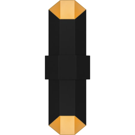 Quoizel Chasm 21" Tall LED Outdoor Wall Sconce Matte Black / Gold