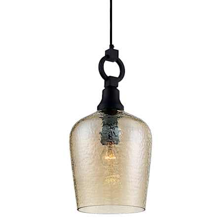 Quoizel Kendrick 1 Light Urn Pendant with Glass Shade Western Bronze