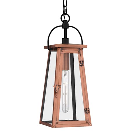 Quoizel Carolina 7" Wide Mini Pendant Aged Copper