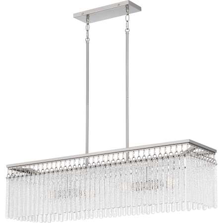 Quoizel Camilla 4 Light 38" Wide Crystal Linear Chandelier Brushed Nickel