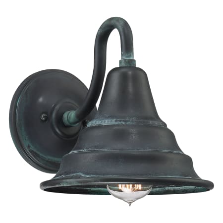 Quoizel Carmel 9" Tall Outdoor Wall Sconce Aged Verde