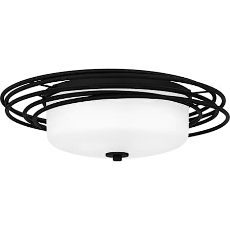 Quoizel Calliope 2 Light 21" Wide Flush Mount Drum Ceiling Fixture Matte Black