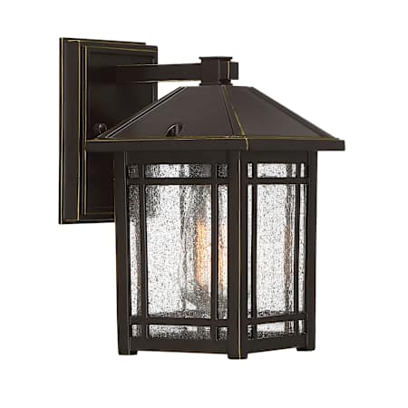 Quoizel Cedar Point Single Light 9-3/4" High Outdoor Wall Sconce with Clear Seedy Glass Shade Palladian Bronze