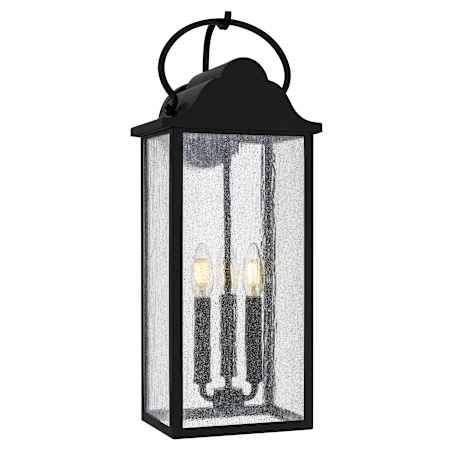 Quoizel Damian 3 Light 23" Tall Outdoor Wall Sconce Matte Black