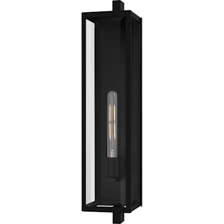 Quoizel Dale 26" Tall Outdoor Wall Sconce with Clear Glass Shade Matte Black
