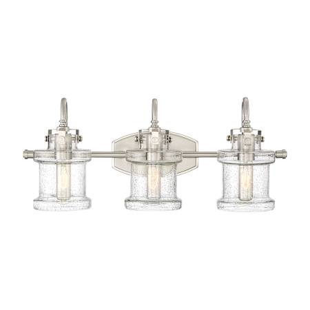 Quoizel Danbury 3 Light 24" Wide Bathroom Vanity Light Brushed Nickel