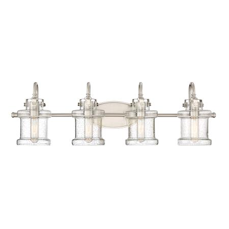 Quoizel Danbury 4 Light 32" Wide Bathroom Vanity Light Brushed Nickel