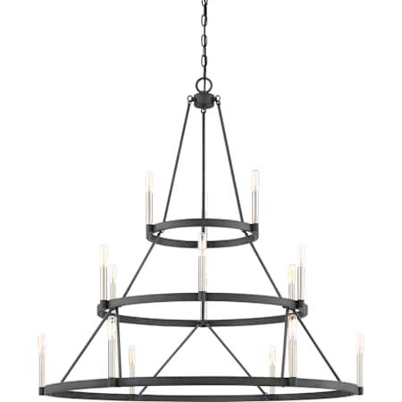 Quoizel Doran 15 Light 40-1/4" Wide Ring Chandelier Mottled Black