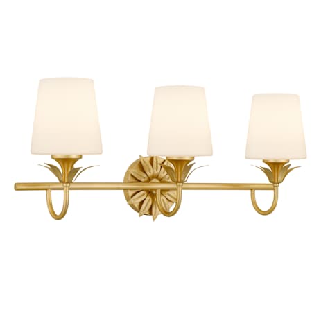 Quoizel Dorothea 3 Light 24" Wide Vanity Light Gold Leaf