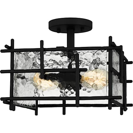 Quoizel Daphne 2 Light 13" Wide Semi-flush Ceiling Fixture Matte Black