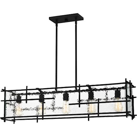 Quoizel Daphne 5 Light 39" Wide Linear Pendant Matte Black