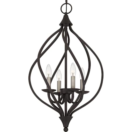 Quoizel 4 Light 16" Wide Taper Candle Multi Light Pendant Old Bronze
