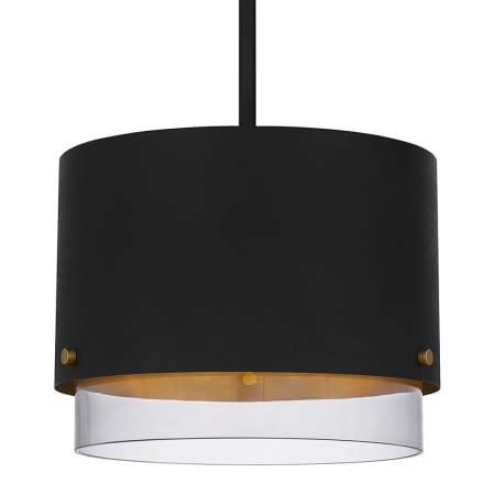 Quoizel Elio 3 Light 15" Wide Pendant Matte Black
