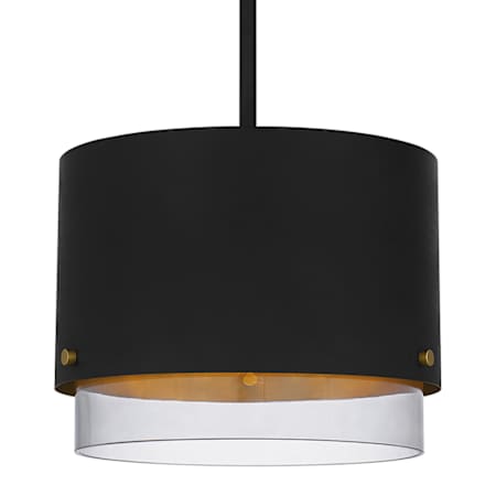 Quoizel Elio 3 Light 15" Wide Pendant Matte Black