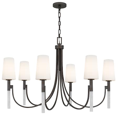 Quoizel Eloura 6 Light 40" Wide Chandelier Iron Gate