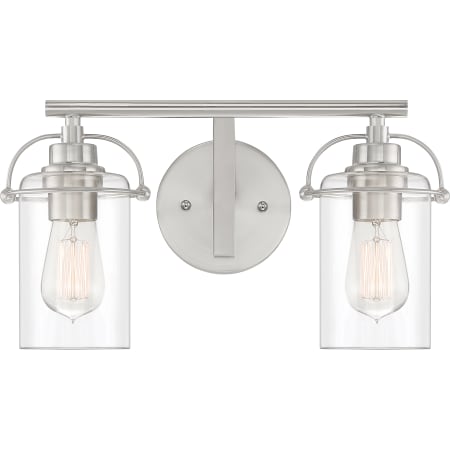 Quoizel Emerson 2 Light 16" Wide Bathroom Vanity Light Brushed Nickel