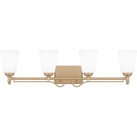 Quoizel Esther 4 Light 32" Wide Vanity Light Bronze Gold