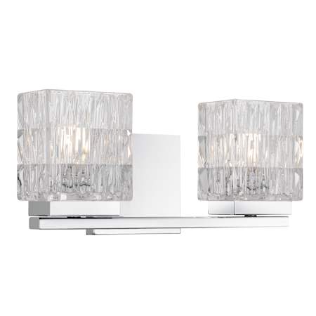 Quoizel Estelle 2 Light 14" Wide Vanity Light Polished Chrome