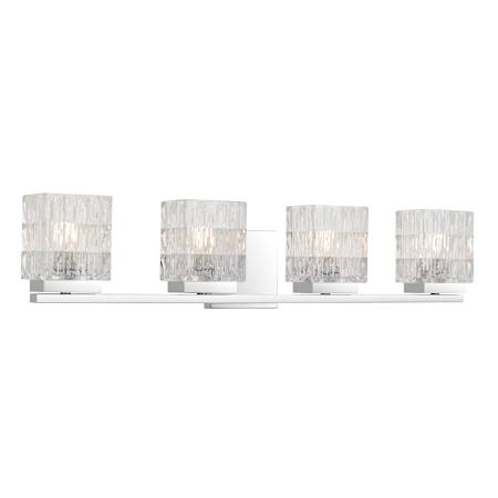 Quoizel Estelle 4 Light 30" Wide Vanity Light Polished Chrome