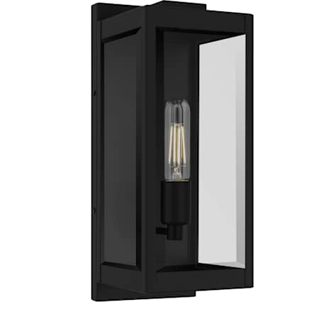 Quoizel Eastover 16" Tall Outdoor Wall Sconce with Clear Glass Shade Earth Black