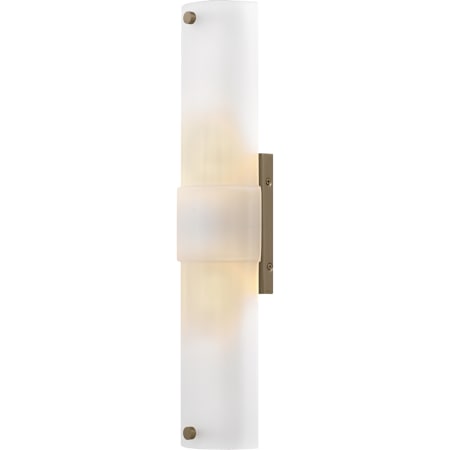 Quoizel Finnegan 2 Light 22" Tall Wall Sconce with Etched Glass Shade Bronze Gold