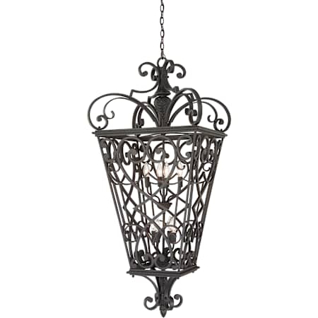 Quoizel Fort Quinn 8 Light 31" Wide Outdoor Pendant Marcado Black