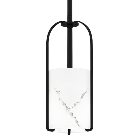 Quoizel Fairbanks 5" Wide Mini Pendant with Alabaster Glass Shade Matte Black
