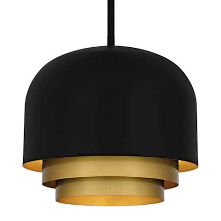 Quoizel Frankie 3 Light 12" Wide Pendant Matte Black
