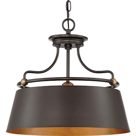 Quoizel Fairview 3 Light 18" Wide Pendant with a Metal Shade Western Bronze