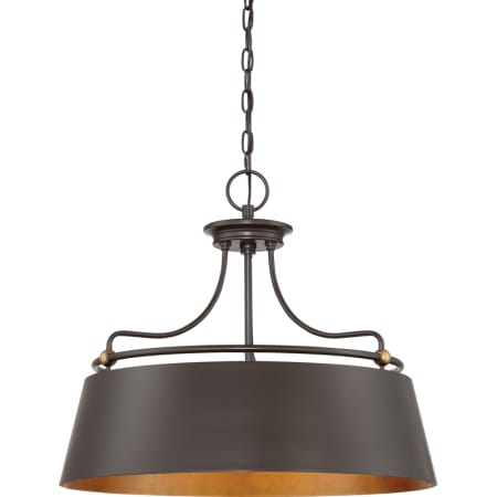 Quoizel Fairview 4 Light 24" Wide Drum Chandelier with a Metal Shade Western Bronze