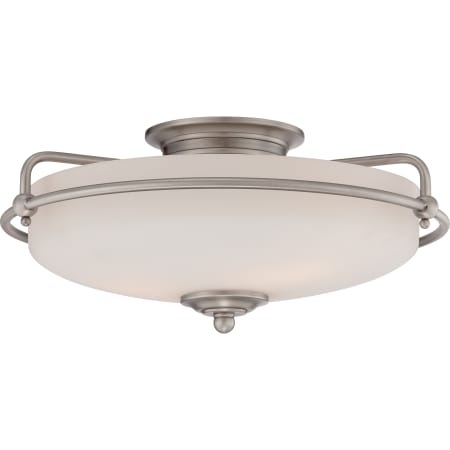 Quoizel Griffin 3 Light 17" Wide Flush Mount Ceiling Fixture Antique Nickel