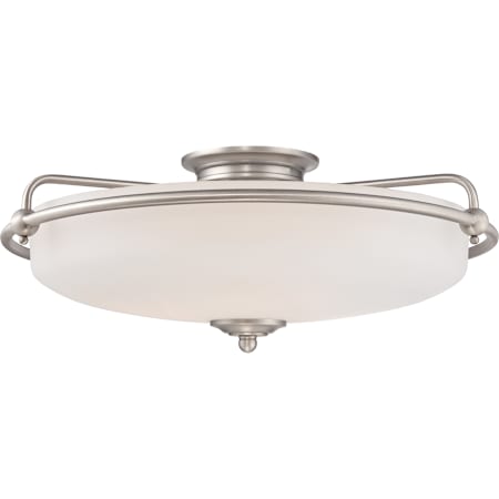 Quoizel Griffin 4 Light 21" Wide Flush Mount Ceiling Fixture Antique Nickel