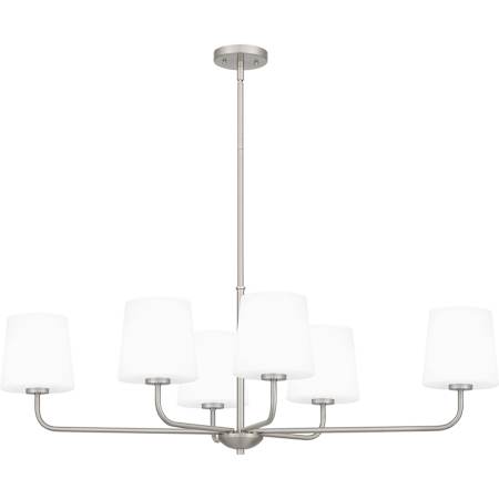 Quoizel Gallagher 6 Light 42" Wide Chandelier Brushed Nickel