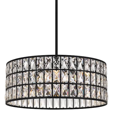 Quoizel Gibson 4 Light 20" Wide Crystal Pendant Matte Black