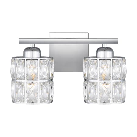 Quoizel Gibson 2 Light 12" Wide Bathroom Vanity Light Polished Chrome