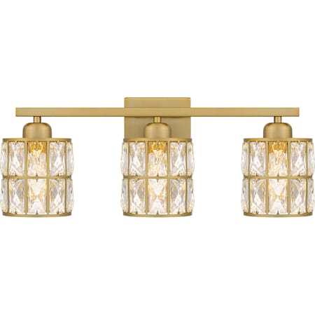 Quoizel Gibson 3 Light 21" Wide Bathroom Vanity Light Aged Brass