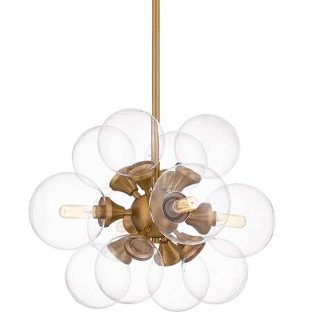 Quoizel Glinda 4 Light 20" Wide Multi Light Pendant Brushed Weathered Brass