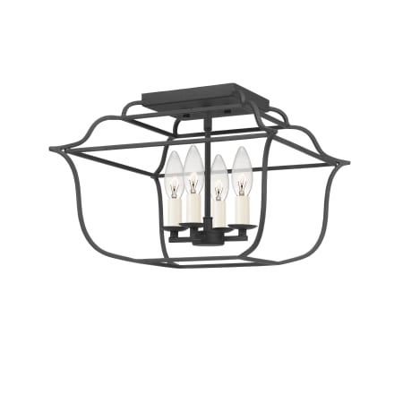 Quoizel Gallery 4 Light 14" Wide Semi-Flush Ceiling Fixture Royal Ebony